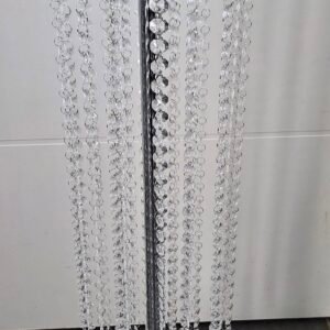 COLONNE ARGENTÉE GUIRLANDES CRISTAL 90 cm dès 20 €