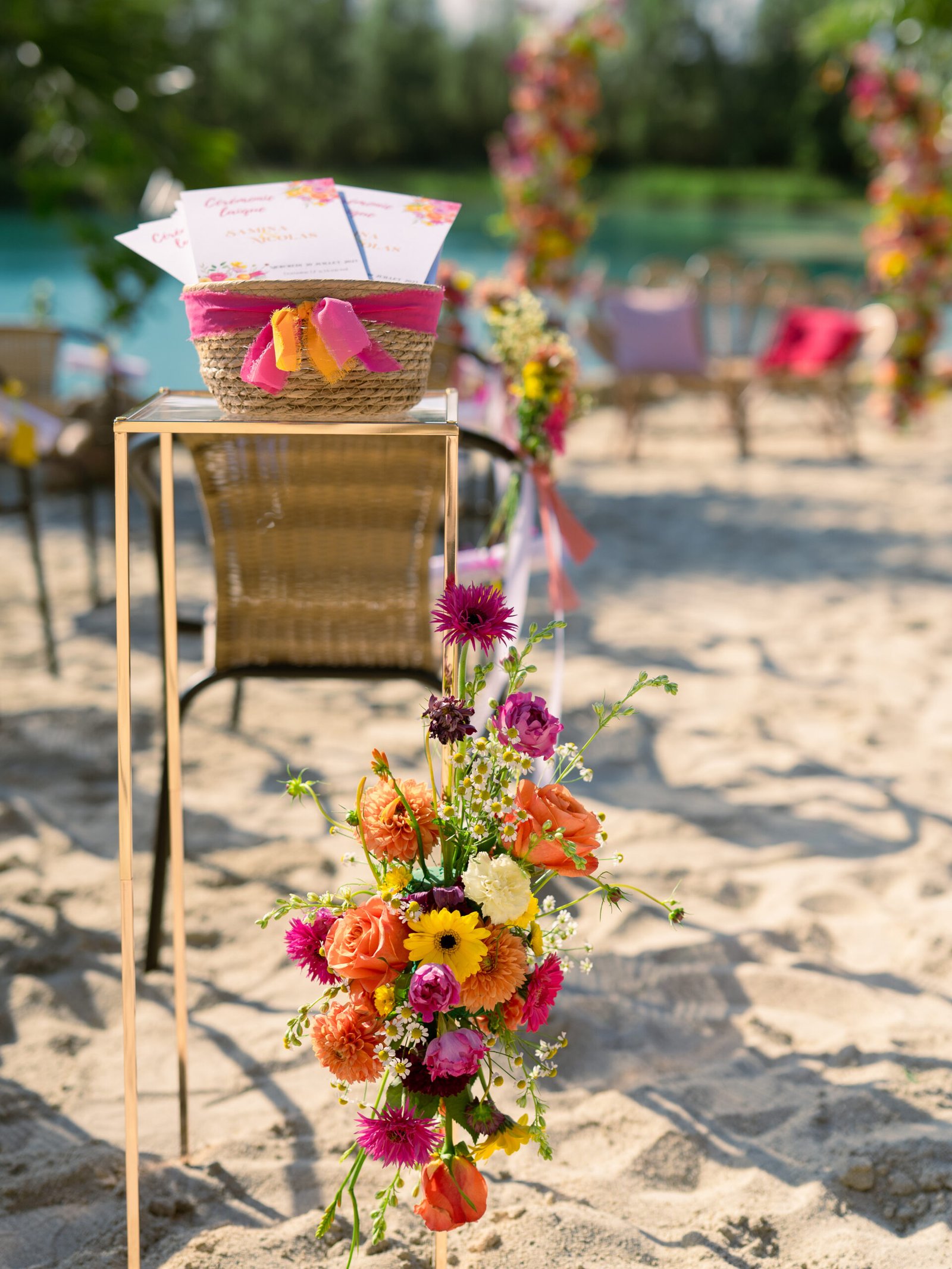 Colonne de cérémonie élégante pour mariage