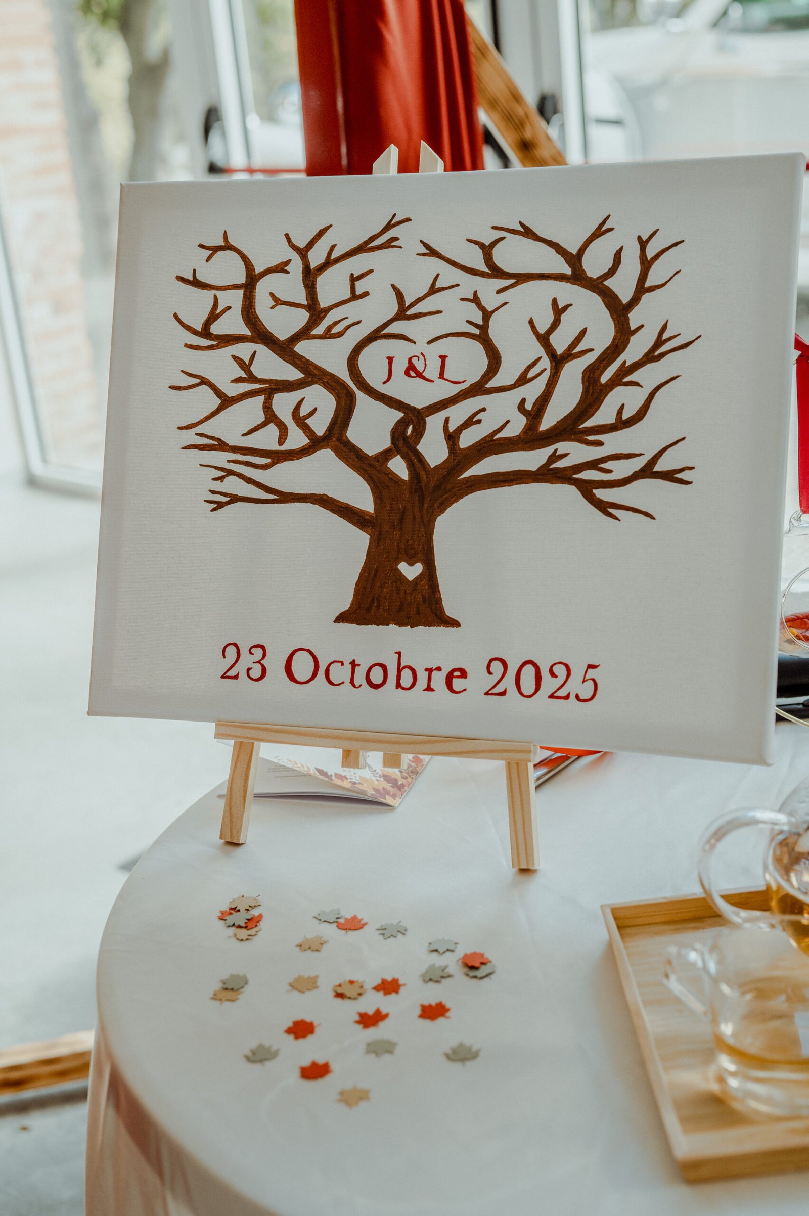 petit chevalet de table en bois pour décoration mariage