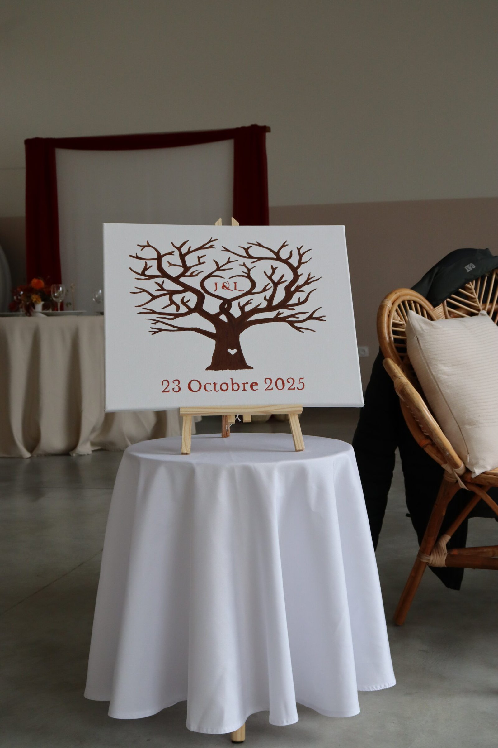 table 80 cm cérémonie - un jour d'émoi