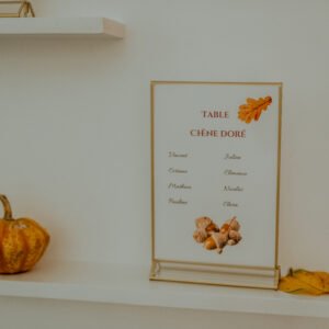 NUMÉRO DE TABLE ACRYLIQUE DOUBLE FACE dès 1 €