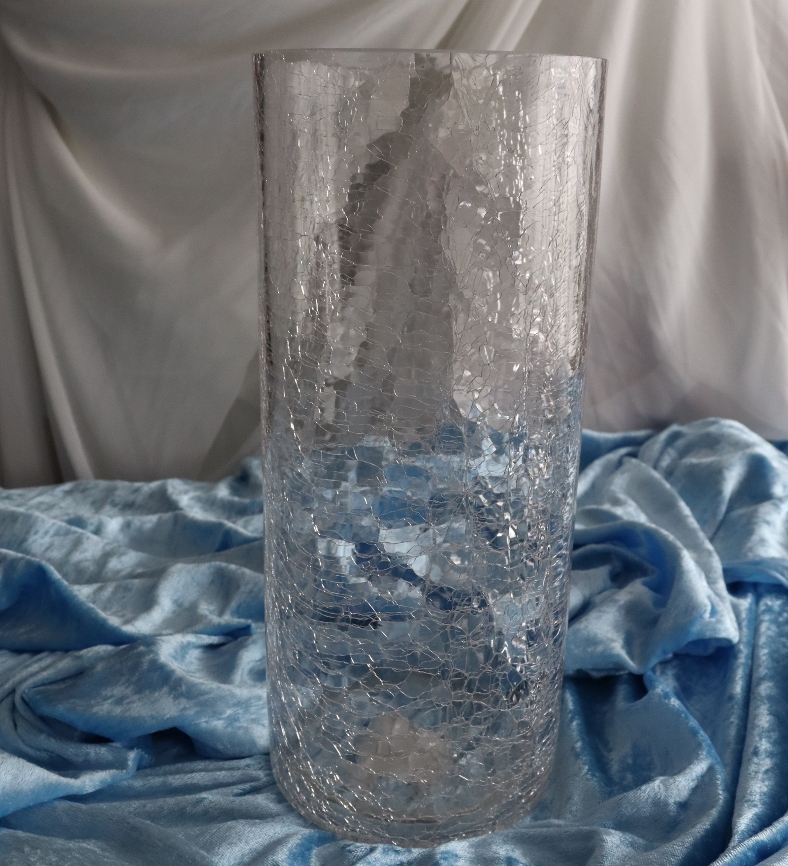 VASE CYLINDRIQUE CRAQUELÉ 30 cm dès 3 €